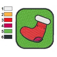 Christmas Socks Embroidery Design 02